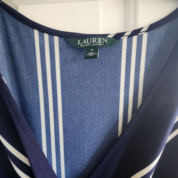 Ralph Lauren Many and White striped jumpsuit with belt sleeveless Medium - Picture 3 of 12